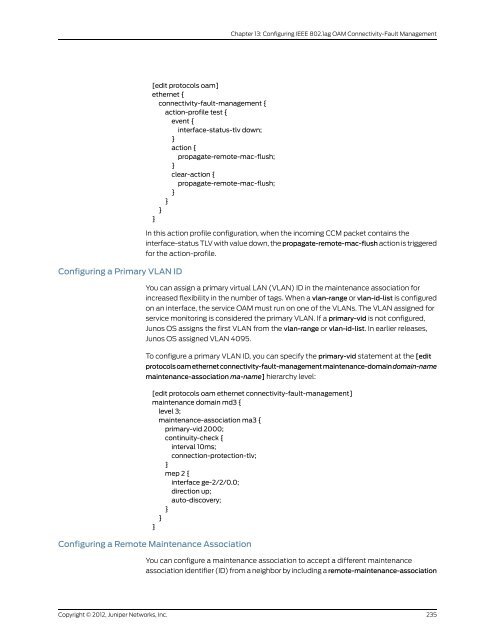 Junos® OS Ethernet Interfaces Configuration ... - Juniper Networks