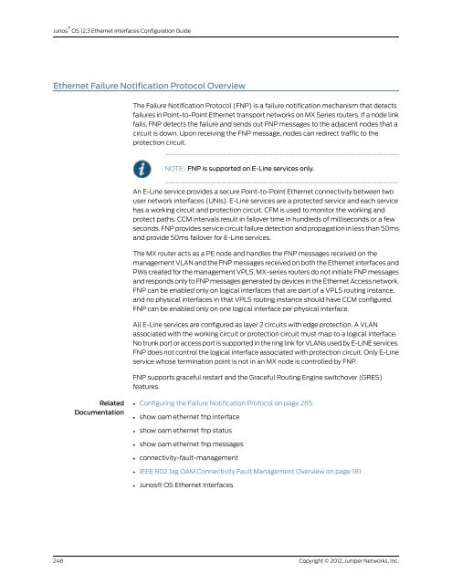 Junos® OS Ethernet Interfaces Configuration ... - Juniper Networks