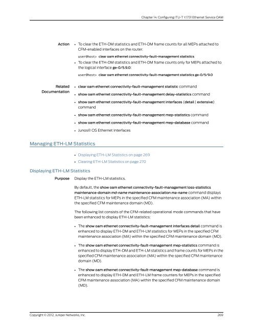 Junos® OS Ethernet Interfaces Configuration ... - Juniper Networks