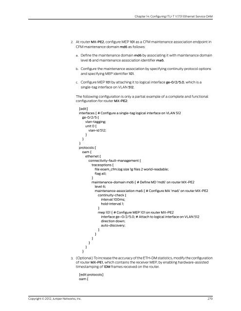 Junos® OS Ethernet Interfaces Configuration ... - Juniper Networks