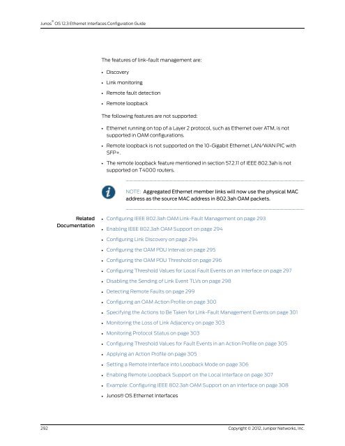 Junos® OS Ethernet Interfaces Configuration ... - Juniper Networks