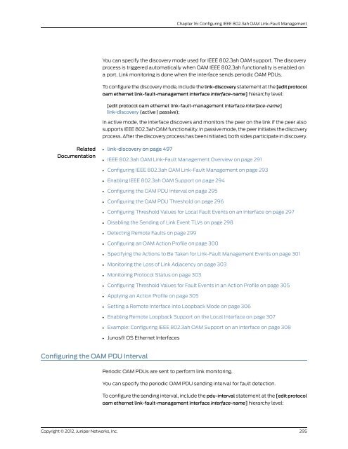 Junos® OS Ethernet Interfaces Configuration ... - Juniper Networks