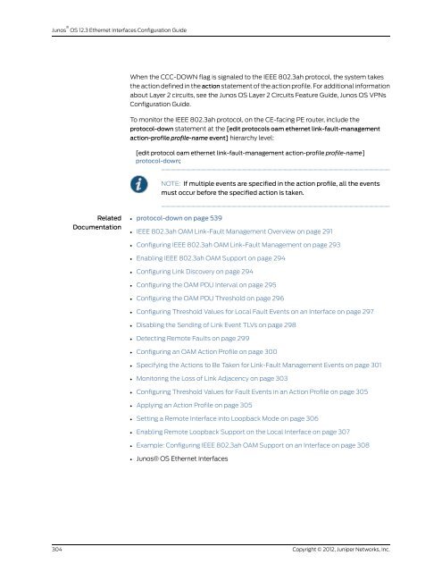 Junos® OS Ethernet Interfaces Configuration ... - Juniper Networks