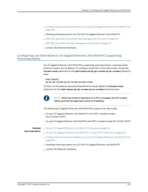 Junos® OS Ethernet Interfaces Configuration ... - Juniper Networks