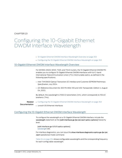 Junos® OS Ethernet Interfaces Configuration ... - Juniper Networks