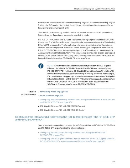 Junos® OS Ethernet Interfaces Configuration ... - Juniper Networks