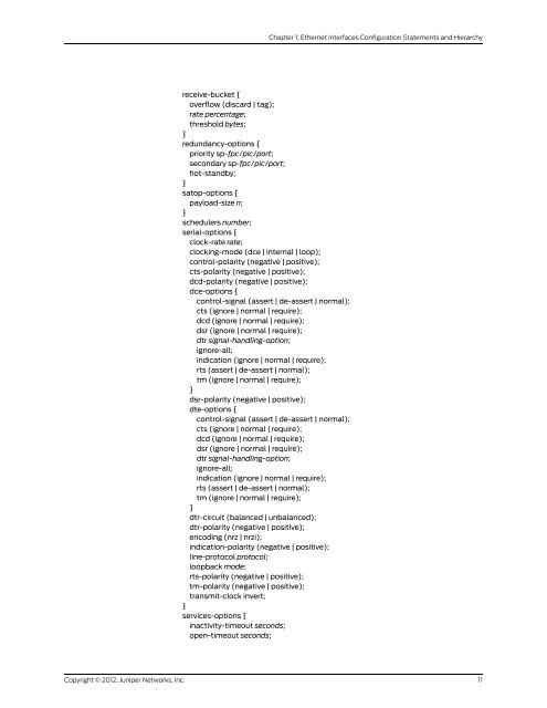 Junos® OS Ethernet Interfaces Configuration ... - Juniper Networks