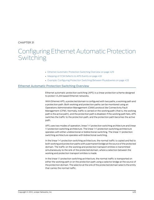 Junos® OS Ethernet Interfaces Configuration ... - Juniper Networks