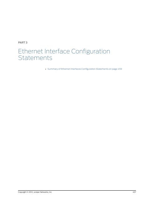 Junos® OS Ethernet Interfaces Configuration ... - Juniper Networks