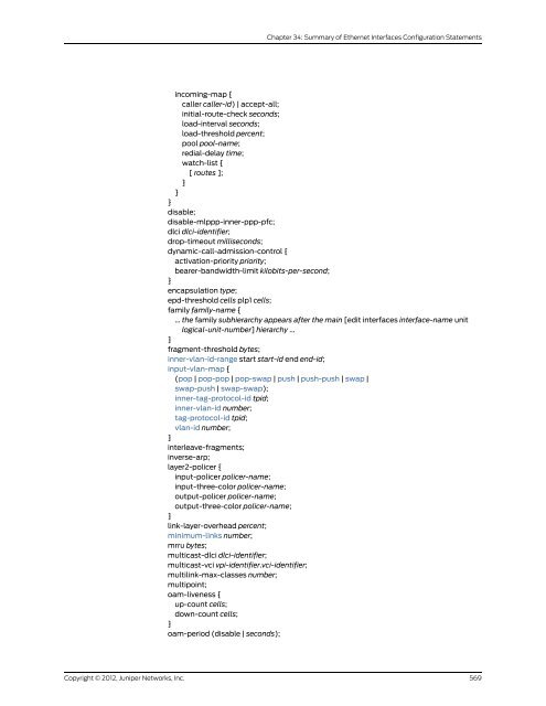 Junos® OS Ethernet Interfaces Configuration ... - Juniper Networks