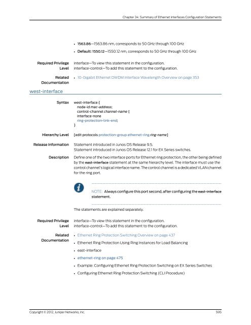 Junos® OS Ethernet Interfaces Configuration ... - Juniper Networks