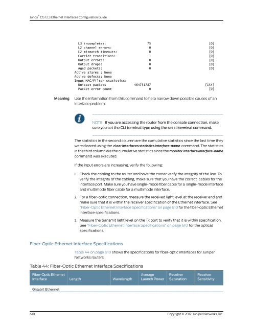 Junos® OS Ethernet Interfaces Configuration ... - Juniper Networks