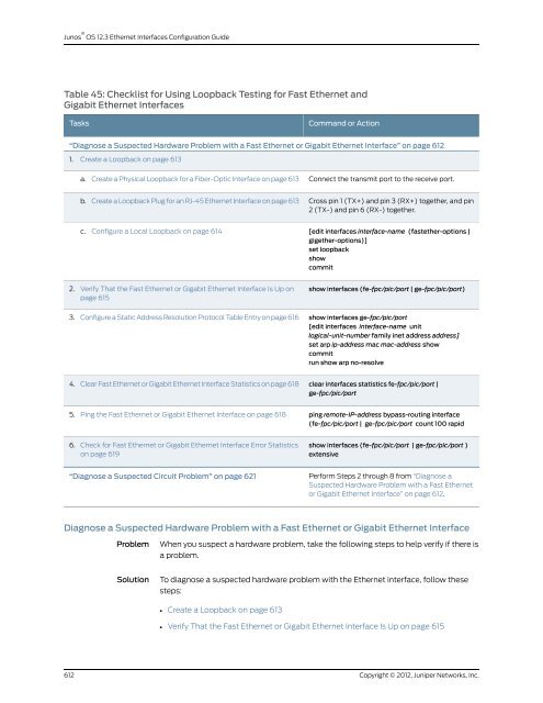 Junos® OS Ethernet Interfaces Configuration ... - Juniper Networks