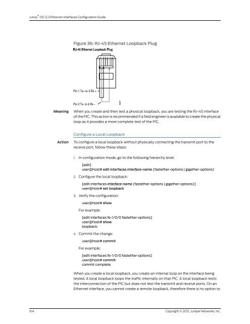 Junos® OS Ethernet Interfaces Configuration ... - Juniper Networks