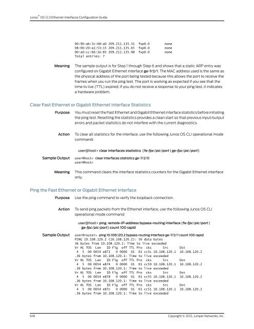 Junos® OS Ethernet Interfaces Configuration ... - Juniper Networks