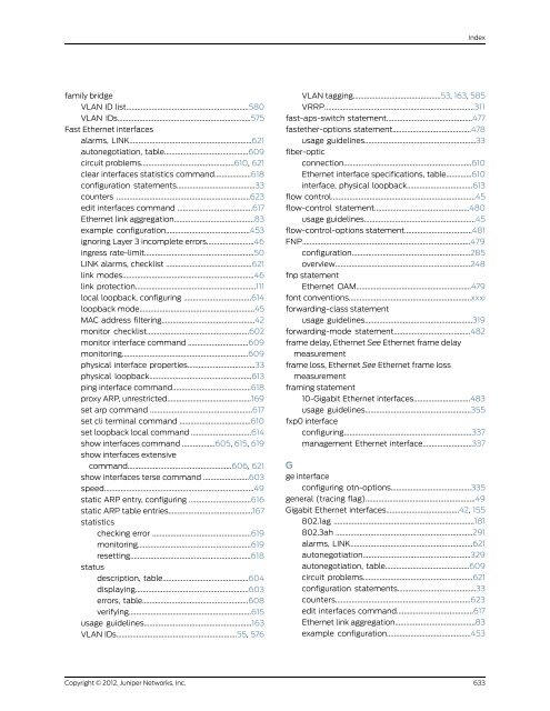 Junos® OS Ethernet Interfaces Configuration ... - Juniper Networks