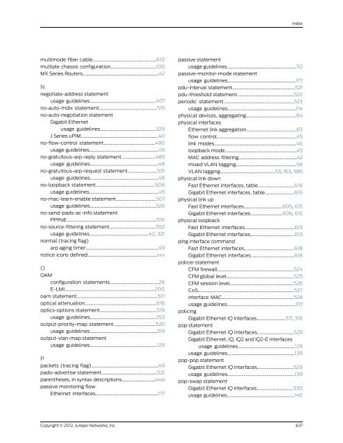 Junos® OS Ethernet Interfaces Configuration ... - Juniper Networks