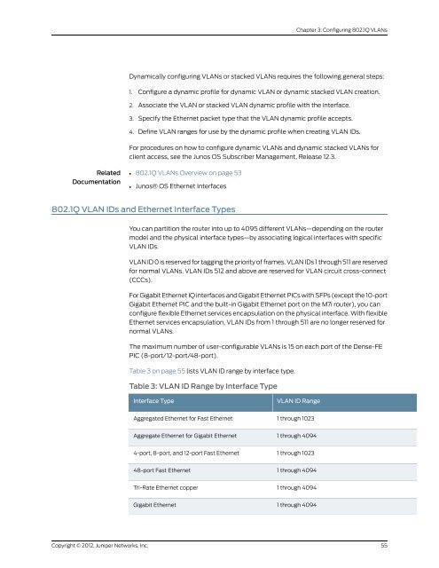 Junos® OS Ethernet Interfaces Configuration ... - Juniper Networks