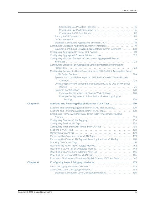 Junos® OS Ethernet Interfaces Configuration ... - Juniper Networks