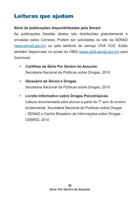 Drogas: Cartilha para pais de crianças