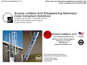 Access Ladders And Disappearing Stairways - Ron Blank ...