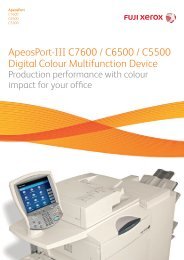 ApeosPort-III C7600 / C6500 / C5500 Digital Colour ... - Fuji Xerox