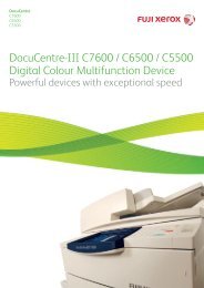DocuCentre-III C7600 / C6500 / C5500 Digital Colour ... - Fuji Xerox