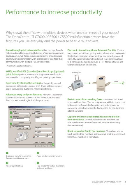 DocuCentre-III C7600 / C6500 / C5500 Digital Colour ... - Fuji Xerox