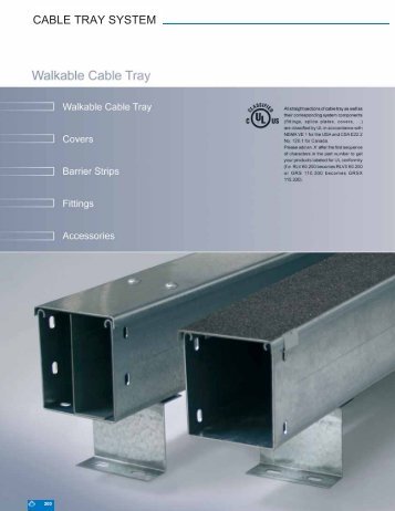 Download the Walkable Cable Tray Catalog - Niedax USA