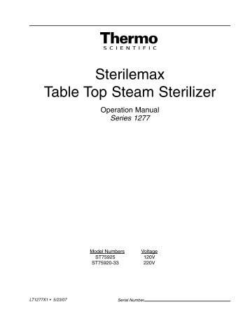 Sterilemax Table Top Steam Sterilizer
