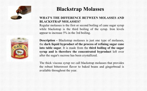 Blackstrap Molasses: Black Treacle - Health with Homeopathy in ...