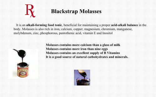 Blackstrap Molasses: Black Treacle - Health with Homeopathy in ...