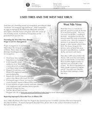 used tires and the west nile virus - Illinois Environmental Protection ...