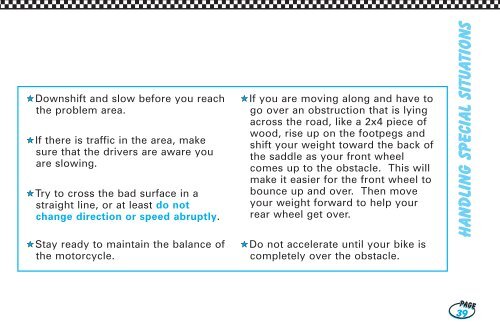 You And Your motorcycle: Riding Tips - Motorcycle Safety Foundation