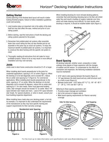 Horizon® Decking Installation Instructions - Fiberon