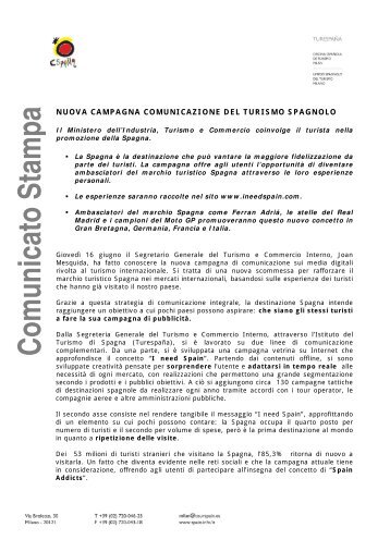 Comunicato Stam pa - Spain