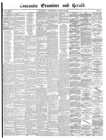 Lancaster Examiner and Herald Oct. 22, 1862 - Lancaster Online