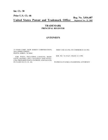 United States Patent and Trademark Office