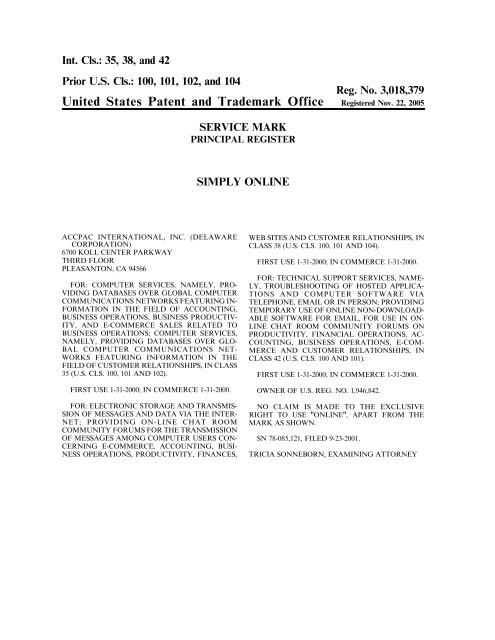 United States Patent and Trademark Office