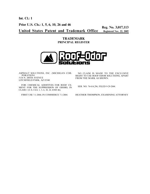 United States Patent and Trademark Office