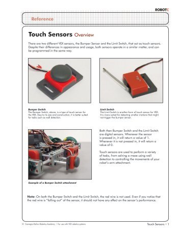Touch Sensors Overview - RobotC