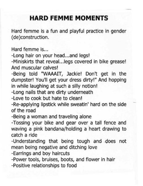 On Being Hard Femme - The Queer Zine Archive Project