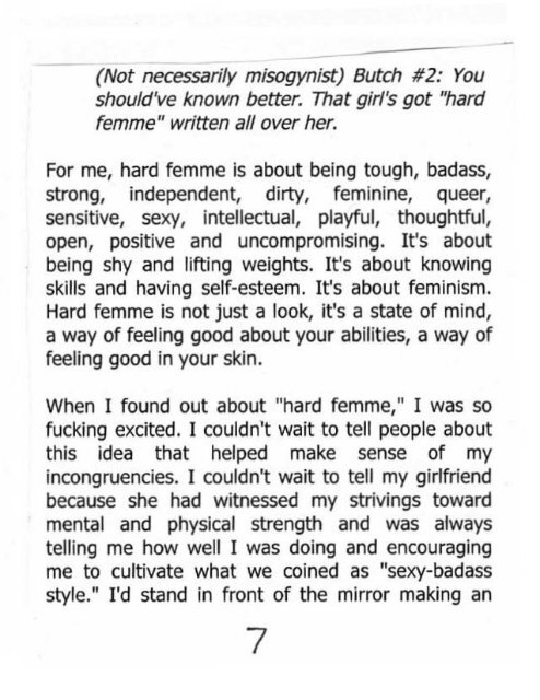 On Being Hard Femme - The Queer Zine Archive Project