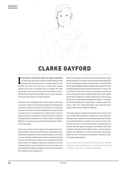 Issue 20 | August 13,2012 | critic.co.nz