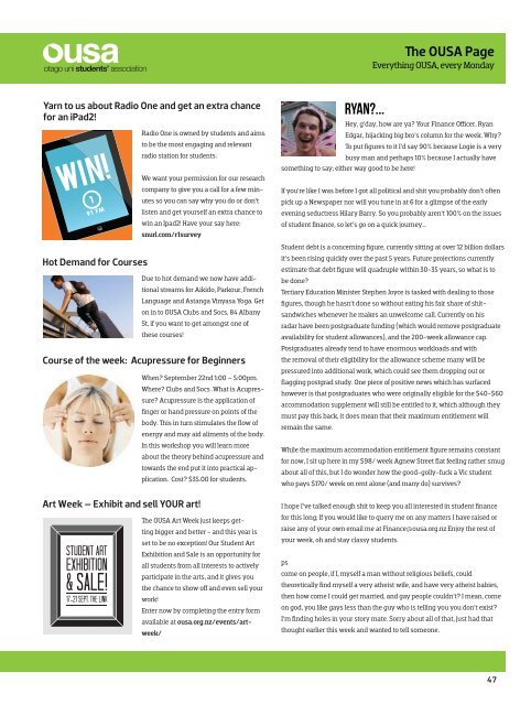 Issue 20 | August 13,2012 | critic.co.nz