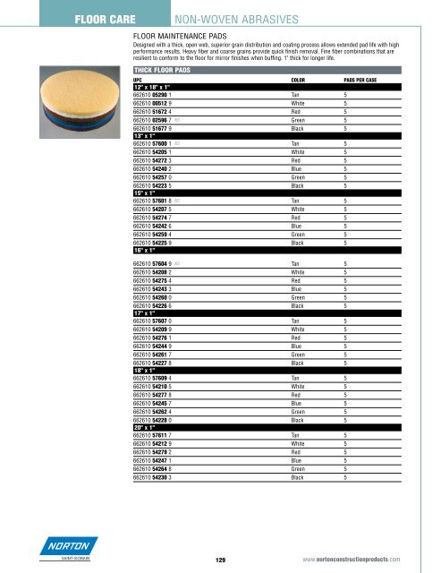 Catalog - Floor Care - Norton Construction Products