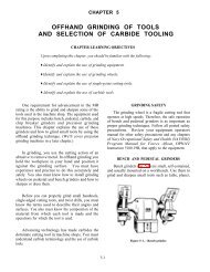 OFFHAND GRINDING OF TOOLS AND SELECTION OF CARBIDE ...