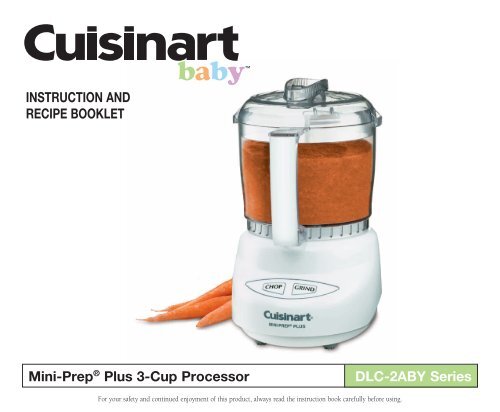 INSTRUCTION AND RECIPE BOOKLET Mini-Prep® Plus ... - Cuisinart