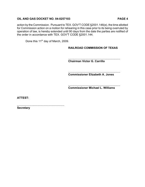 order - The Railroad Commission of Texas