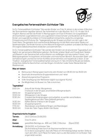 Onlinevorlage Täle - Stadtjugendring Sindelfingen eV